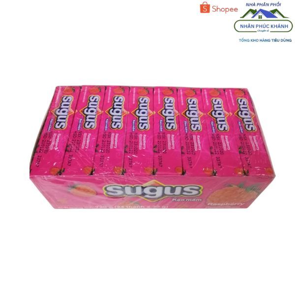 [1 Hộp/ 24 Thanh] Kẹo Mềm Sugus Raspberry (Dâu)_1590 (MH:1637)