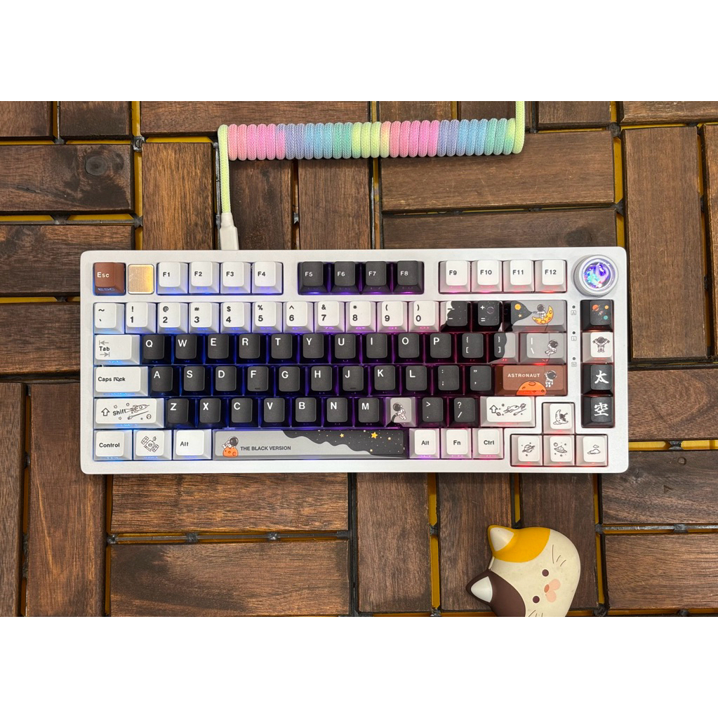 Leobog Hi75C Pro bàn phím cơ Nhôm Cnc/ 3 chế độ kết nối/ Led Rgb /Núm tuỳ chỉnh âm thanh đã Mod Tungcustom