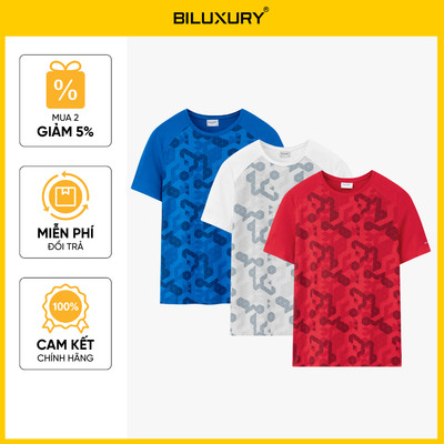 [T8_SALE 70%_HT] Áo Thun Thể Thao Nam 1APKT615 Biluxury Form Slimfit Họa Tiết Hình Học Cao Cấp Thoáng Mát Co Giãn