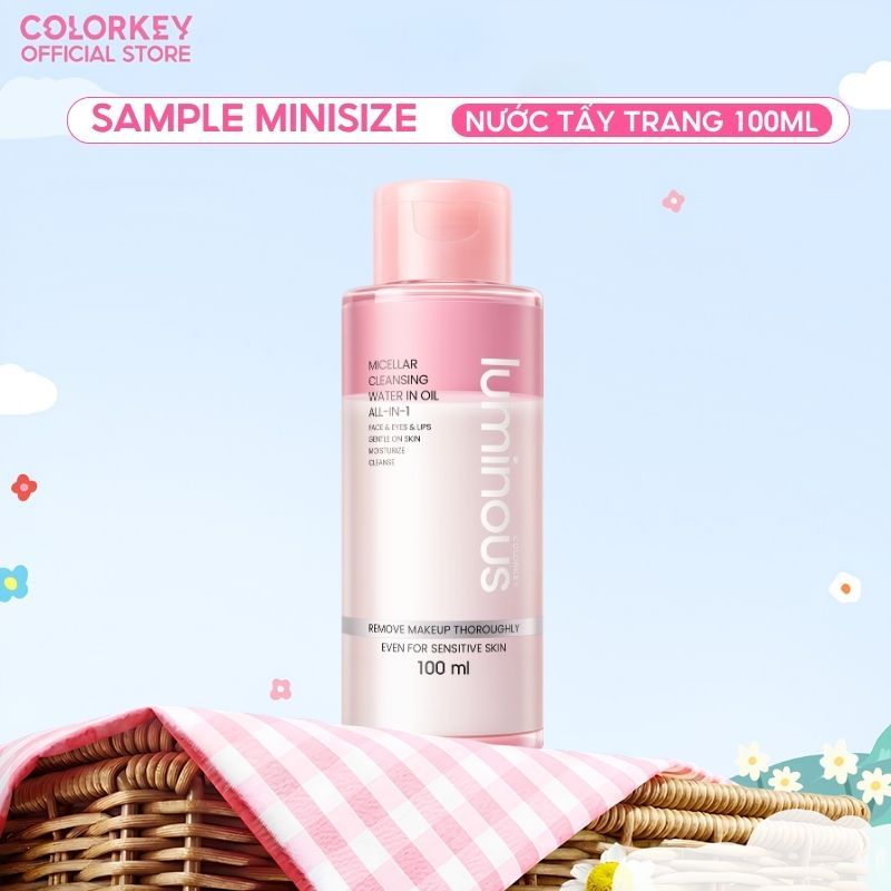 [MINISIZE -100ML] Nước Tẩy Trang Có Dầu COLORKEY Dễ Dàng Tẩy Trang Mọi Lớp Makeup, Không Gây Cay Mắt
