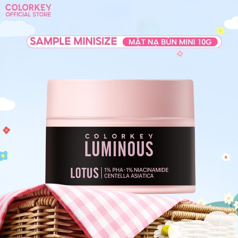 [Mini Size] Mặt Nạ Bùn COLORKEY LUMINOUS Làm Sạch Da Không Gây Khô Da Khi Dùng 10g/hũ