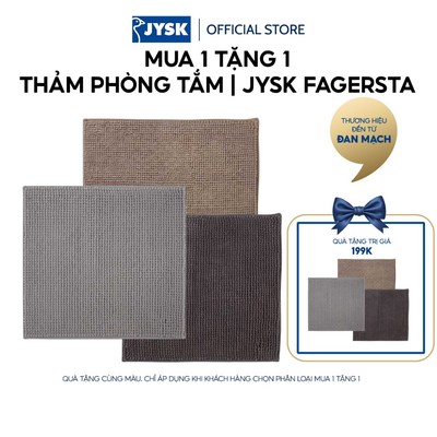 [MUA 1 TẶNG 1] Thảm phòng tắm | JYSK Fagersta | polyester | R45xD50cm | nhiều màu