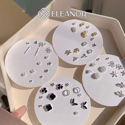 Set bông tai nữ chuôi bạc 925 Eleanor Accessories phụ kiện trang sức khuyên tai mini 11869