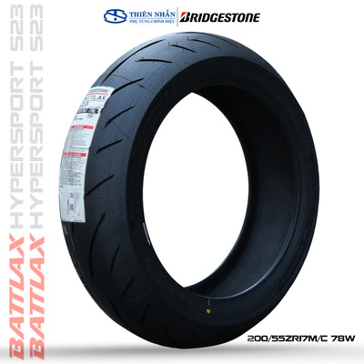 Lốp (Vỏ) Xe Moto Bridgestone Battlax Hypersport S23 200/55-17 Chính Hãng Nhật Bản, Không Ruột (TL)