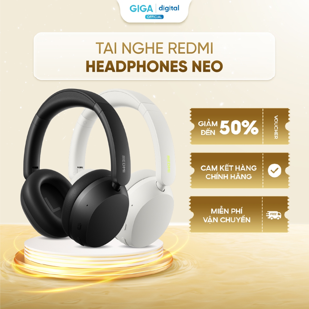 [DEAL MỞ BÁN] Tai Nghe Redmi Headphones Neo - Khử ồn chủ động ANC - Hi-Res Audio - AI 3 mic hỗ trợ đ