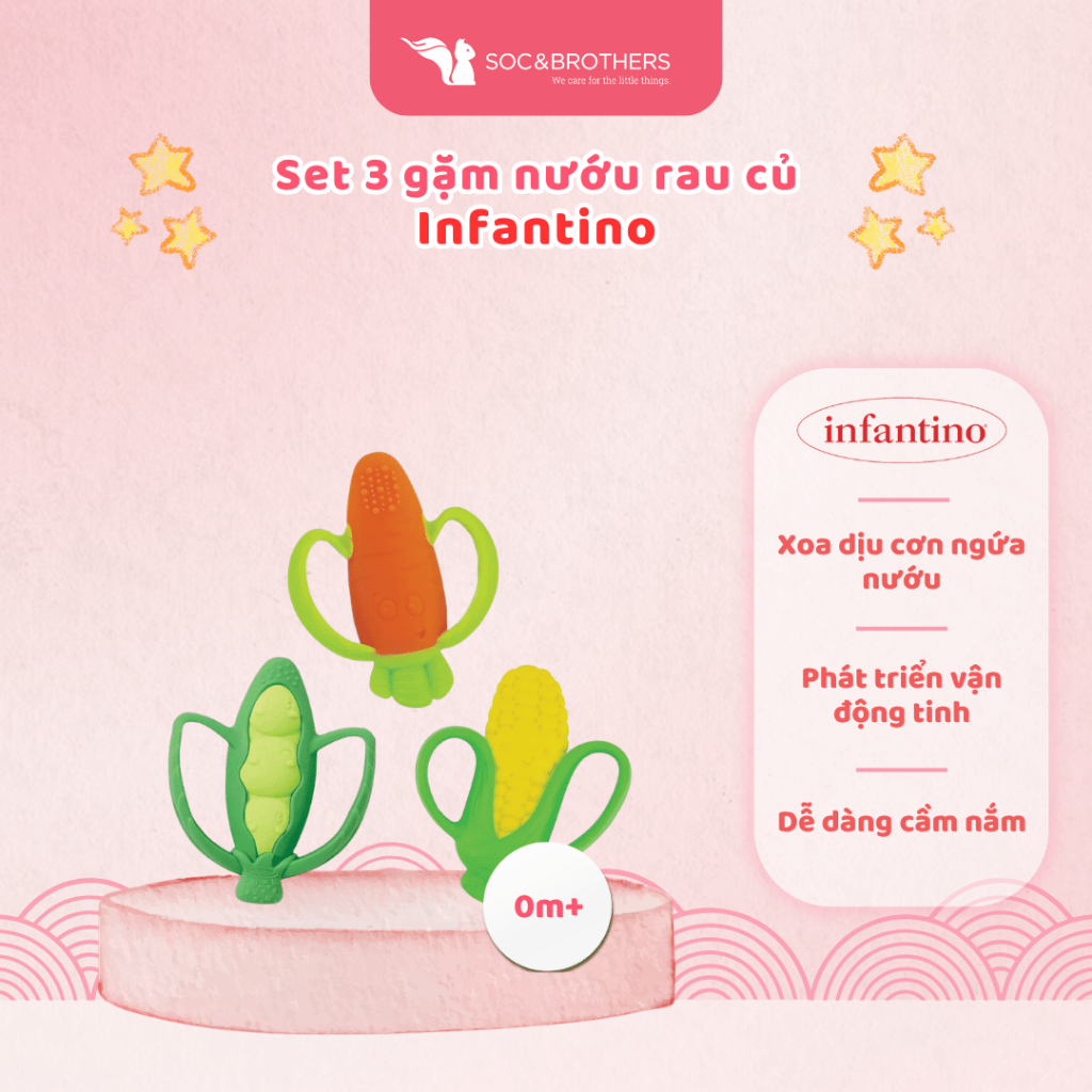 Set 3 Gặm Nướu Silicone Hình Nông Sản - Farmers Market Teether Gift Set - socandbrothers