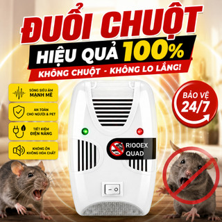 Máy đuổi chuột – Dùng sóng siêu âm 360°, an toàn cho người và thú cưng, hiệu quả lâu dài