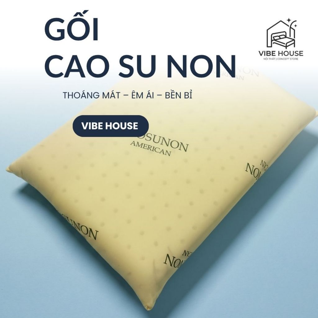 Gối Nằm Ngủ Cao Su Non Cao Cấp Vibe House