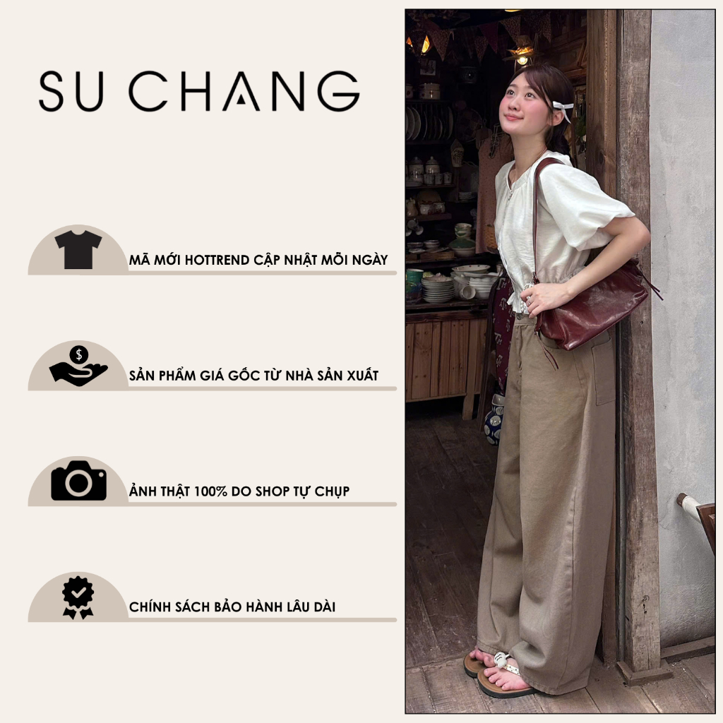 Áo Sơ Mi Cộc Tay Dáng Croptop Tay Bồng Chun Dưới A908 Su Chang Thời Trang Nữ | BigBuy360 - bigbuy360.vn