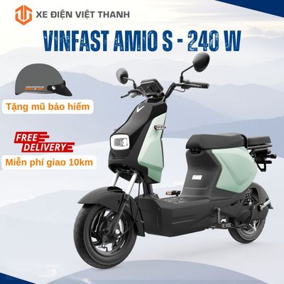 [Nhận tại HCM] Xe điện VinFast Amio S có bàn đạp-  chuẩn chính hãng, pin cao cấp
