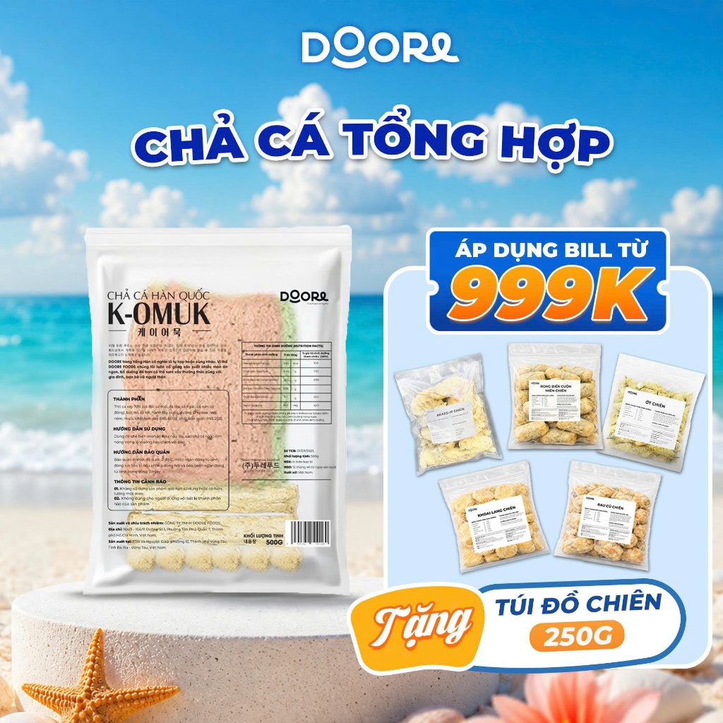 (Chỉ Hỏa Tốc) Chả Cá Lát Tổng Hợp Hàn Quốc 500g – Odeng Mix Đa Dạng Chuẩn Vị