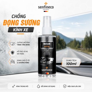 Chai Xịt Chống Mờ Kính Ô Tô Senfineco 9963 Anti-Fog - Xịt Nano Chống Hấp Hơi, Bám Sương Mù Kính Lái Xe Hơi