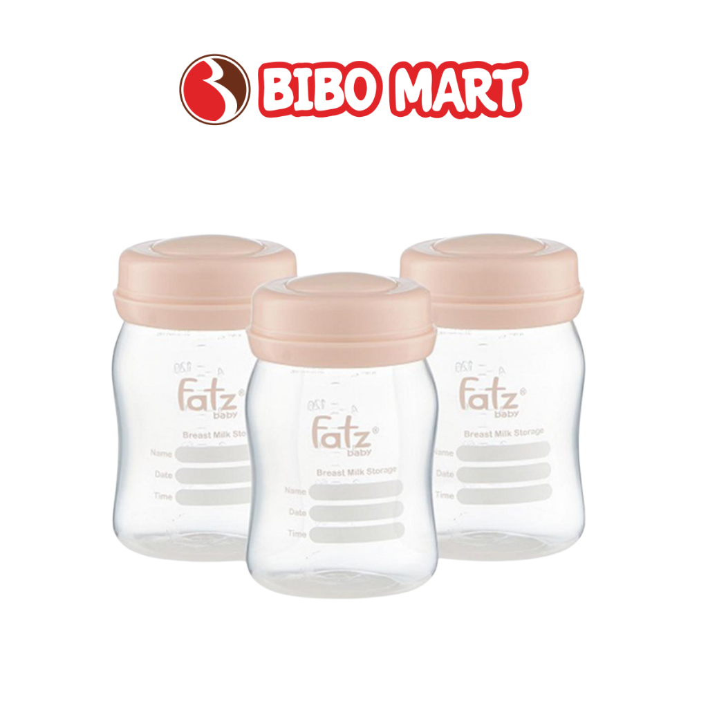 [LIVE] Bộ 3 Bình Trữ Sữa Fatzbaby FB0120NH 150ml Cổ Rộng Dễ Vệ Sinh Tiện Lợi - Bibo Mart