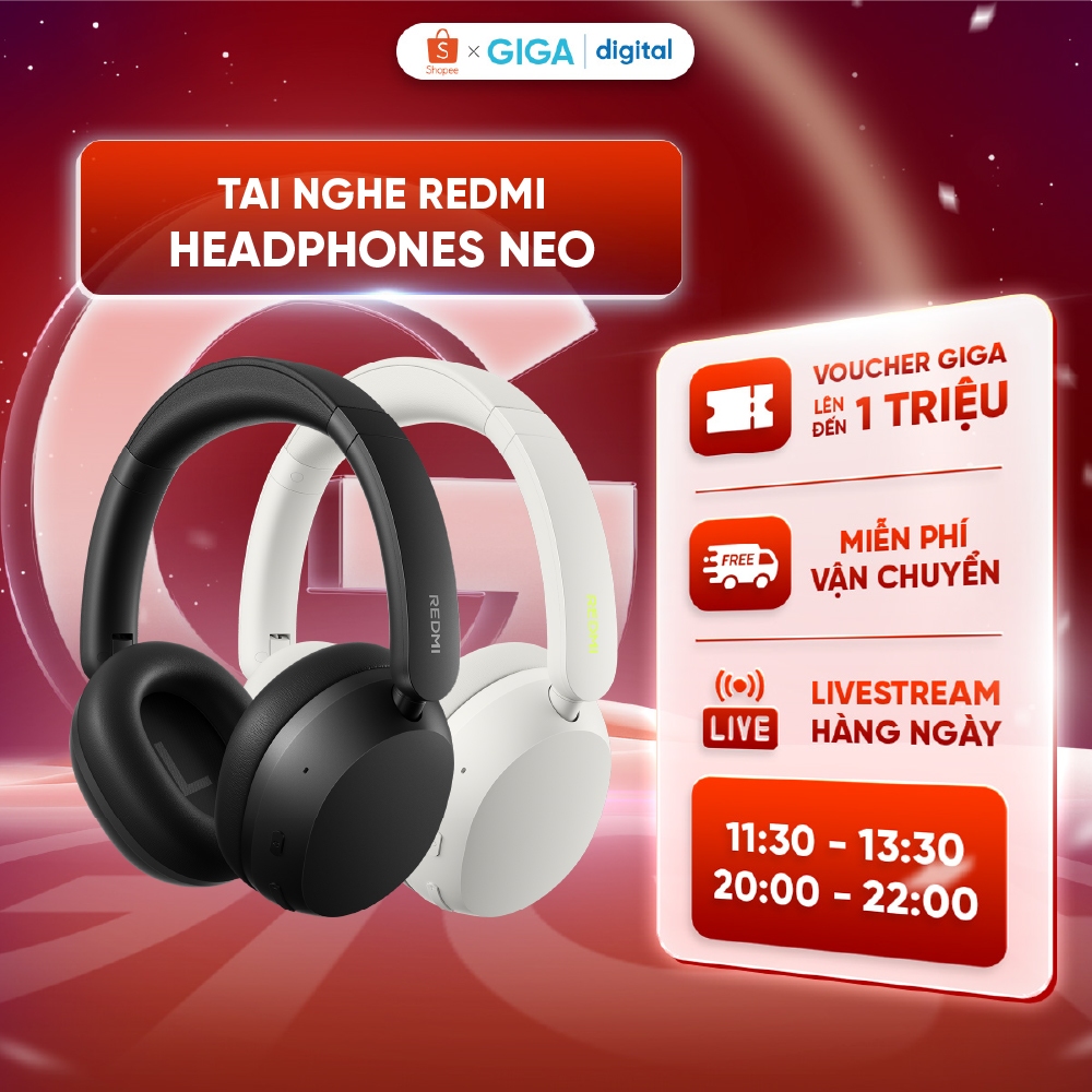 Tai Nghe Redmi Headphones Neo - Khử ồn chủ động ANC - Hi-Res Audio - AI 3 mic hỗ trợ đàm thoại - Chí