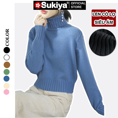 Áo Len Cổ Lọ Nữ SUKIYA Dáng Suông Basic Chất Len Dày Dặn Cực Ấm  AL87