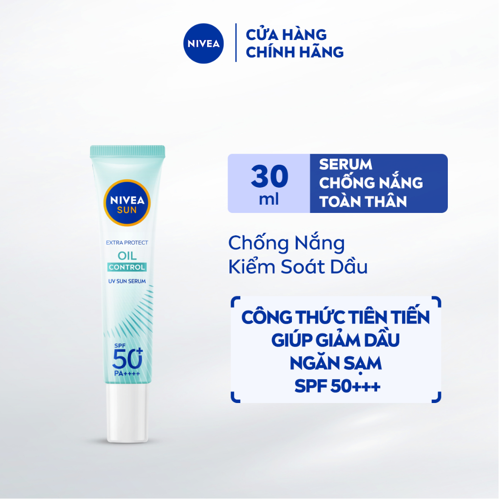 Serum Chống Nắng NIVEA SUN SPF50 PA++++ 30 ml - Kiềm Dầu/ Nâng Tone/ Dưỡng Sáng Da- 86014/86060/98318