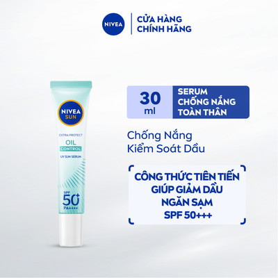 Serum Chống Nắng NIVEA SUN SPF50 PA++++ 30 ml - Kiềm Dầu/ Nâng Tone/ Dưỡng Sáng Da- 86014/86060/98318