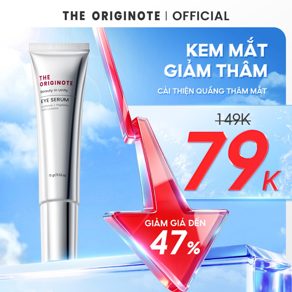 Kem mắt giảm thâm The Originote giảm thâm mắt chăm sóc mắt làm sáng vùng da mắt cấp ẩm căng bóng eye