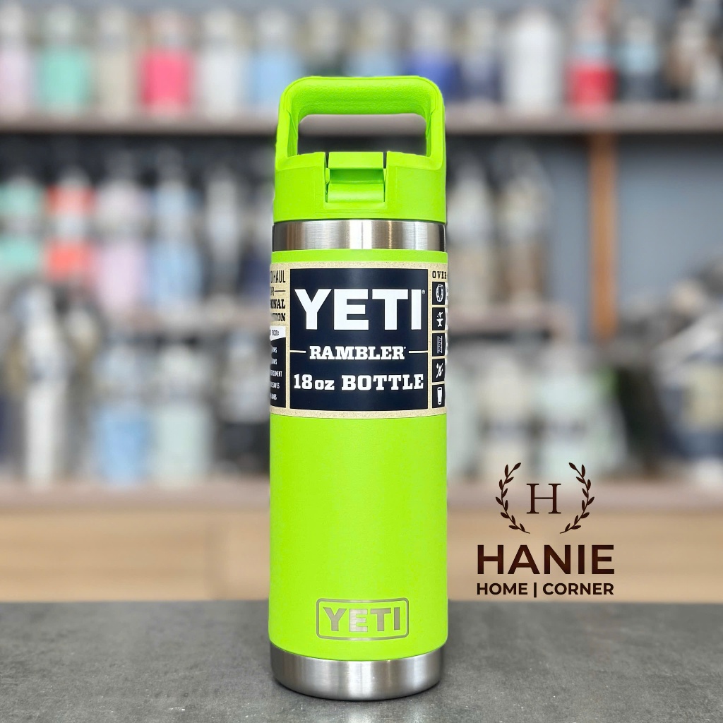 [Hanie Home] Bình giữ nhiệt YETI chính hãng - Bottle 18oz &26oz with Strawcap cùng màu bình~