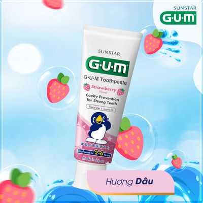 Kem đánh răng GUM cho trẻ cho 2 - 6 tuổi hương dâu