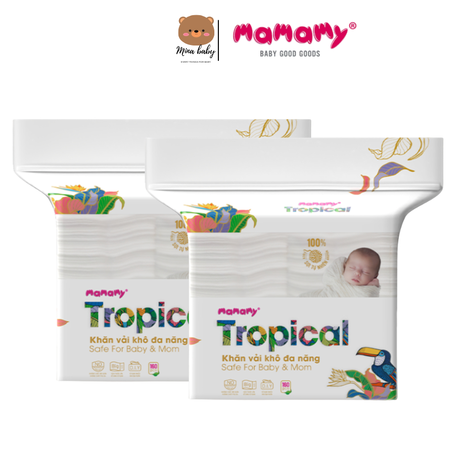KHĂN VẢI KHÔ ĐA NĂNG CAO CẤP MAMAMY TROPICAL