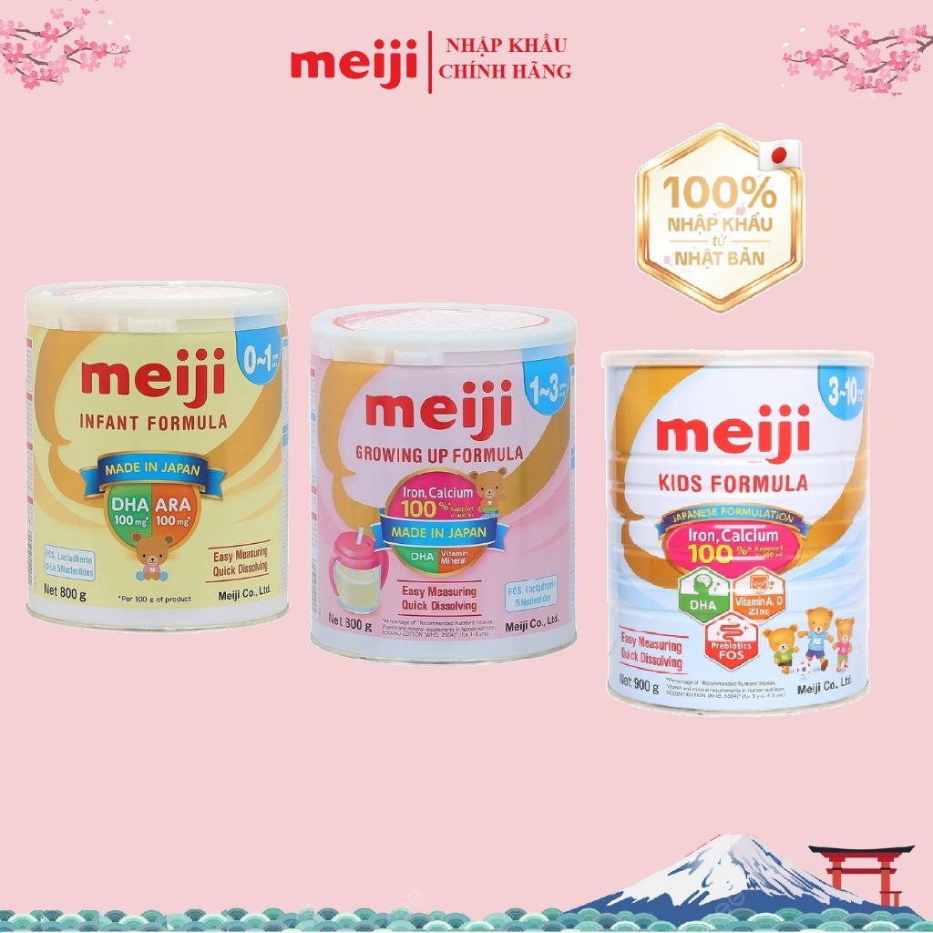Sữa Meiji Số 0-1/1-3/3-10 Tuổi 800g Nhập Khẩu Chính Hãng (Date Mới)