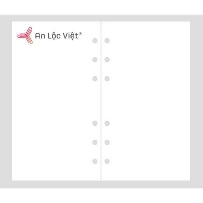 COMBO 2 BỘ Ruột sổ còng Kẻ ngang - caro - trắng trơn - Phân trang 5 màu khổ A6 refill các loai sổ cò