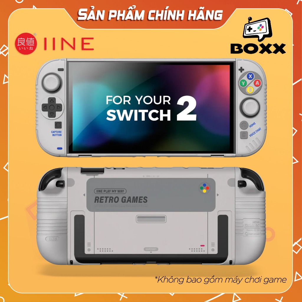 Case bảo vệ cho Nintendo Switch 2 chính hãng IINE phiên bản Retro