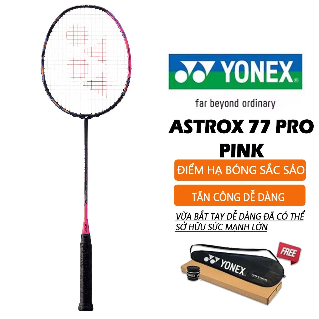 Yonex Vợt Cầu Lông ASTROX77 PRO PINK Siêu Nhẹ 21-24LBS Tay Cầm Chắc Chắn Hàng Mới công thủ toàn diện