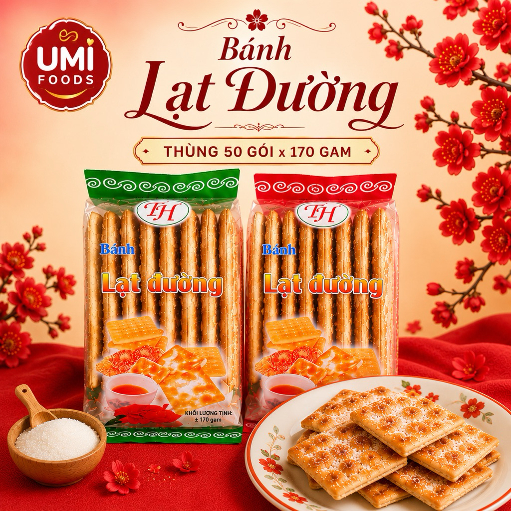[170g] Bánh lạt đường/ bánh mè/ bánh bơ mặn/ bánh sâm panh hàng xưởng VN chất lượng cao