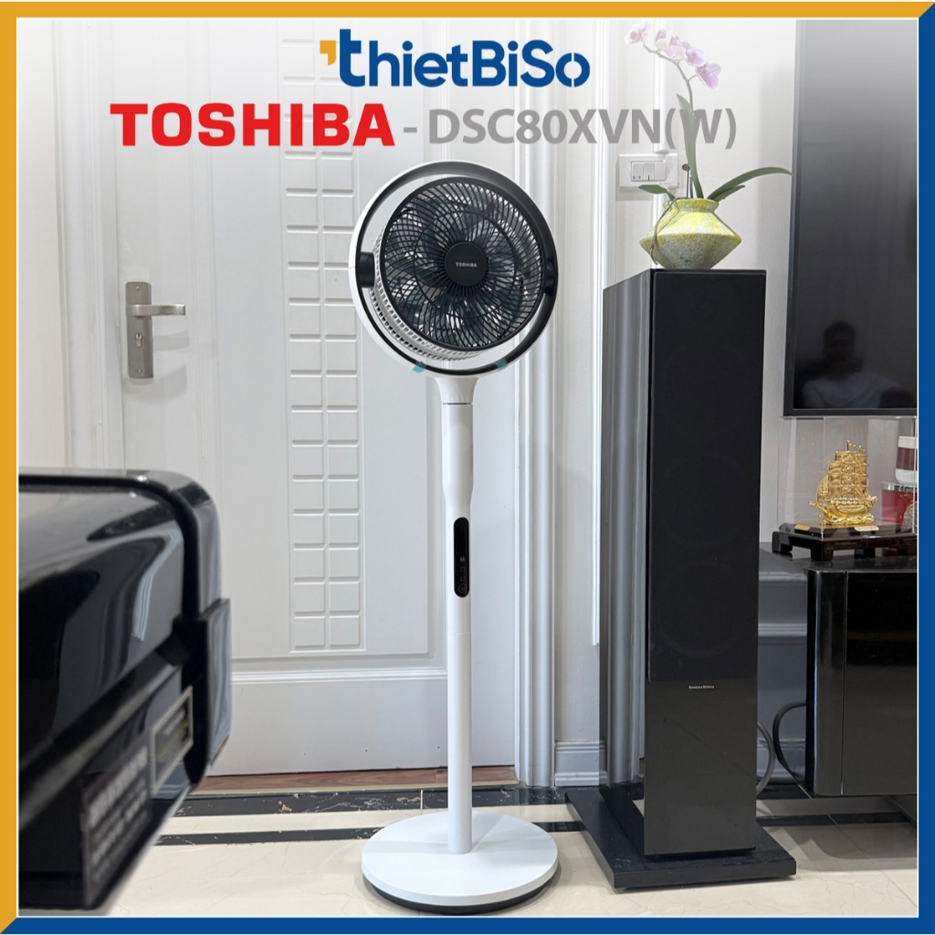 {SHIP HỎA TỐC} Quạt tuần hoàn Toshiba trước 7 cánh - Sau 9 cánh F-DSC80XVN(W) 25W- Bảo hành chính hã