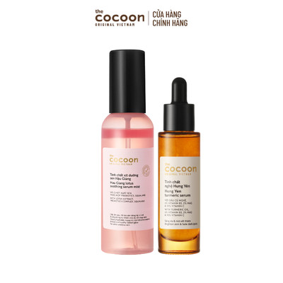 [MUA 2 GIẢM 45%] Combo Tinh chất nghệ Hưng Yên C10 10% Vitamin C 30ml + Tinh chất xịt dưỡng sen Hậu Giang 100ml