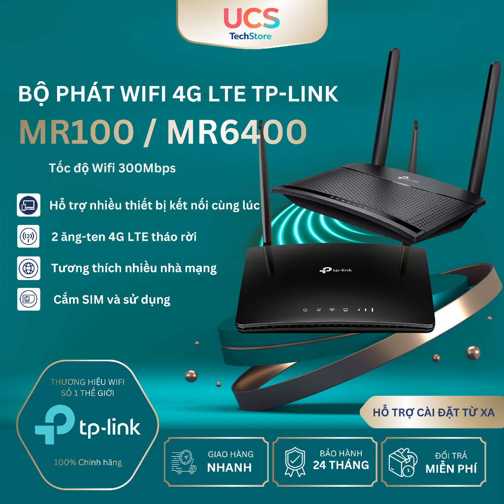 Router 4G TP-Link TL-MR100 / TL-MR6400 – Phát WiFi Từ SIM 4G LTE