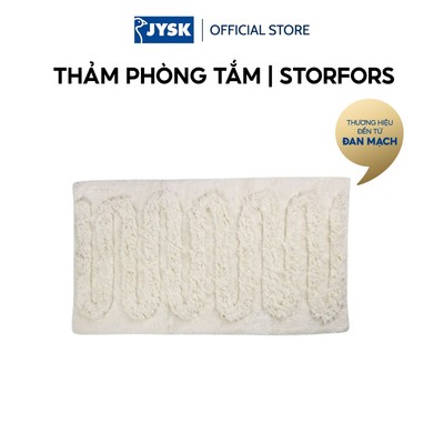Thảm phòng tắm | JYSK STORFORS | cotton | màu tự nhiên | R60xD110cm