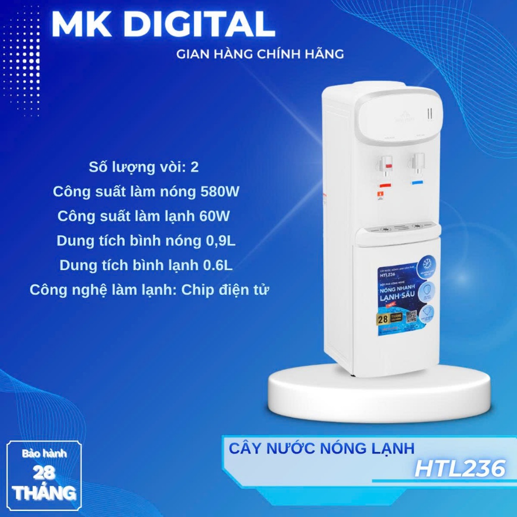 Cây nước nóng lạnh úp bình Hòa Phát HTL236 - BH 28 tháng