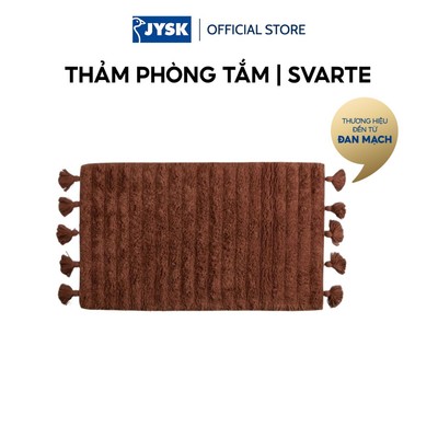 Thảm phòng tắm | JYSK SVARTE | cotton | nâu | R50xD80cm