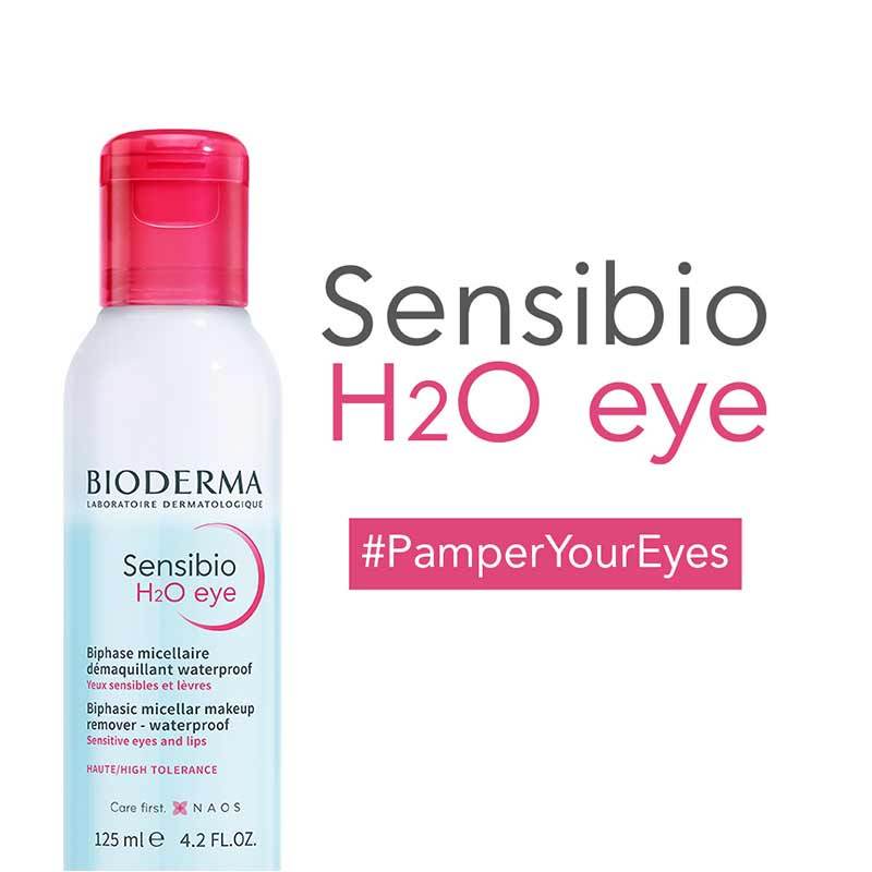 [XẢ DATE 02/2027] Bioderma Sensibio H2O Eye 125ML - Tẩy Trang Mắt Môi Micellar 2 Lớp Thế hệ mới