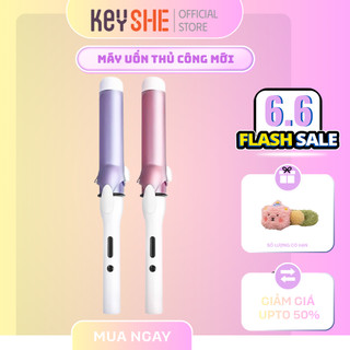 [CÓ HỎA TỐC HCM] Máy uốn tóc KEYSHE 40mm xoay thủ công giúp tóc xoăn bồng bềnh tạo nếp tóc nhanh hạn chế hư tổn