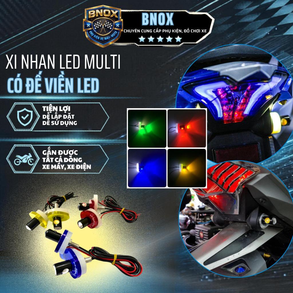 Xi Nhan Led Multi Có Đế Viền Led Gắn Xe Điện Xe Máy Exciter Và Các Dòng Xe Khác ( 1 Cặp )