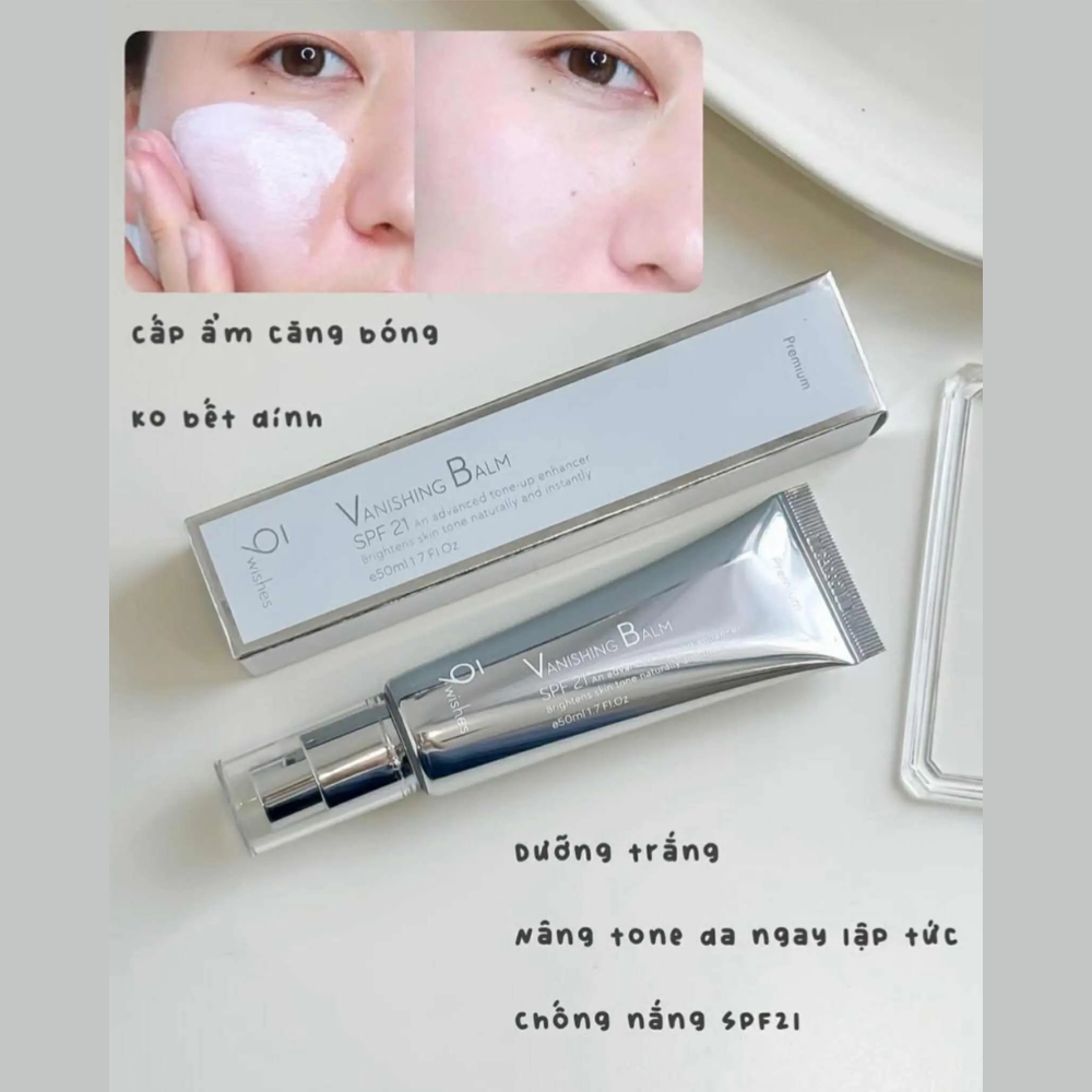 Kem Dưỡng Nâng Tone Da 9wishes Vanishing Balm Premium SPF21 50ml