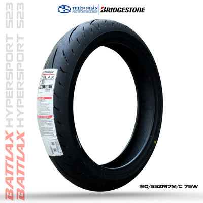 Lốp (Vỏ) Xe Moto Bridgestone Battlax Hypersport S23 190/55-17 Chính Hãng Nhật Bản, Không Ruột (TL)