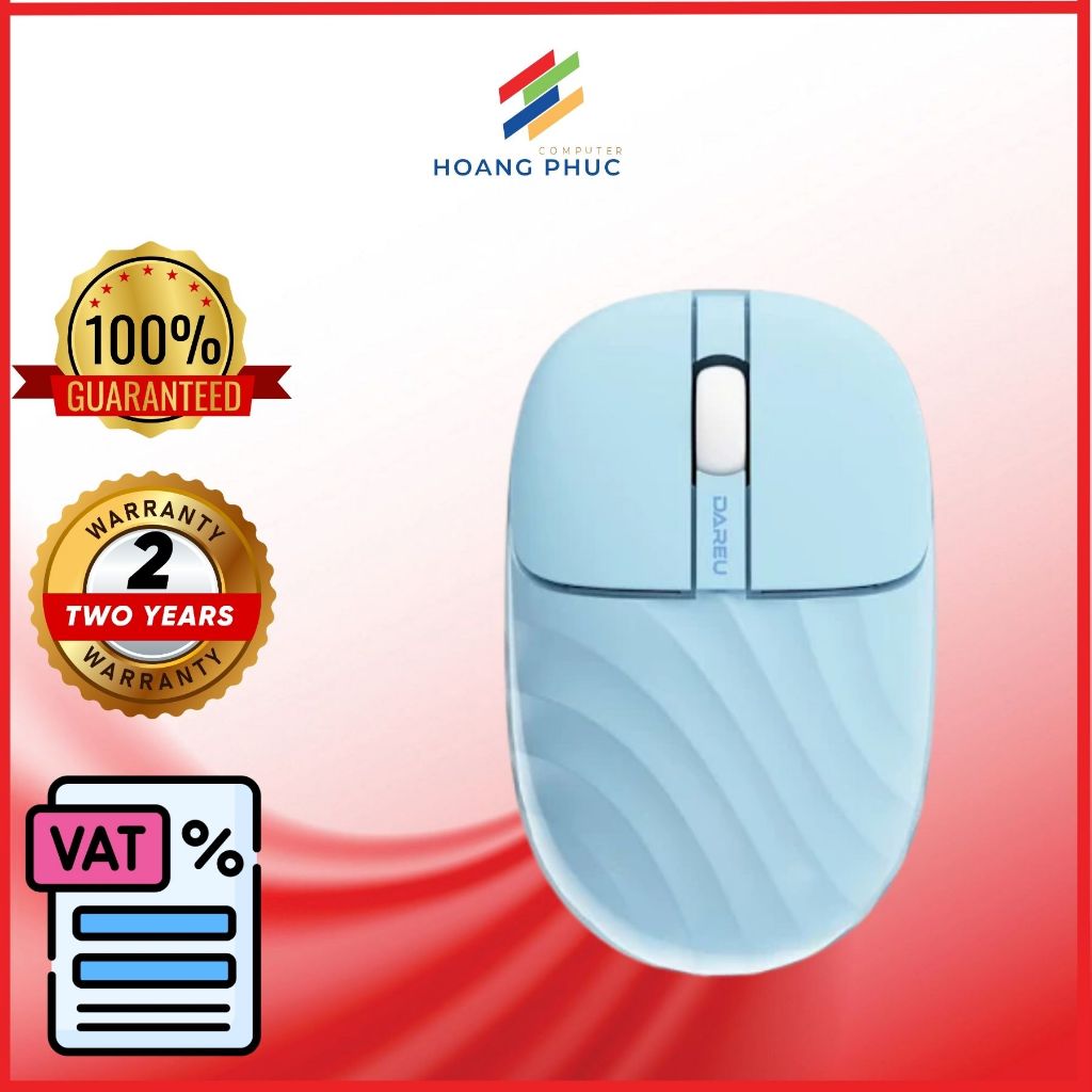 Chuột văn phòng không dây Dareu LM135G - Hàng chính hãng bảo hành 2 năm