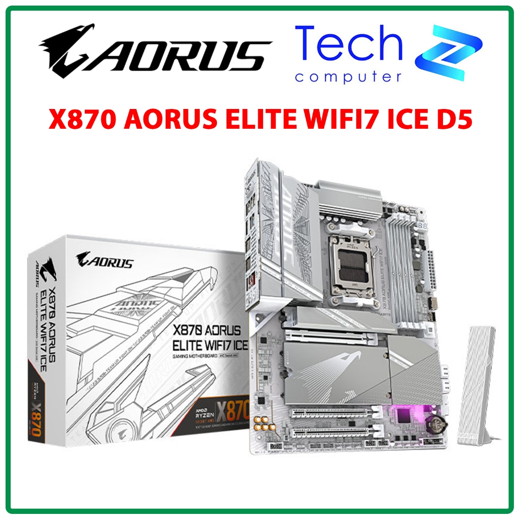 Mainboard Gigabyte X870 AORUS ELITE WIFI7 ICE DDR5 AM5 ATX Chính Hãng