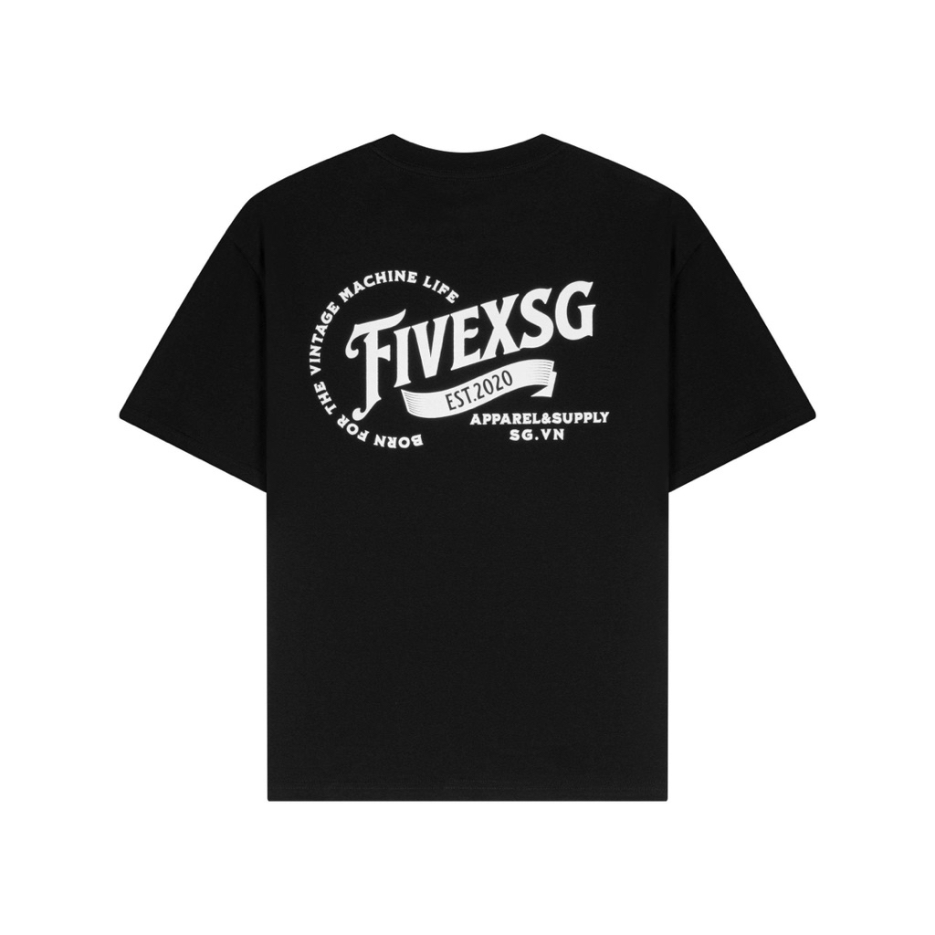 Áo Thun Nam Oversize FIVEX CORE TEE - BLACK