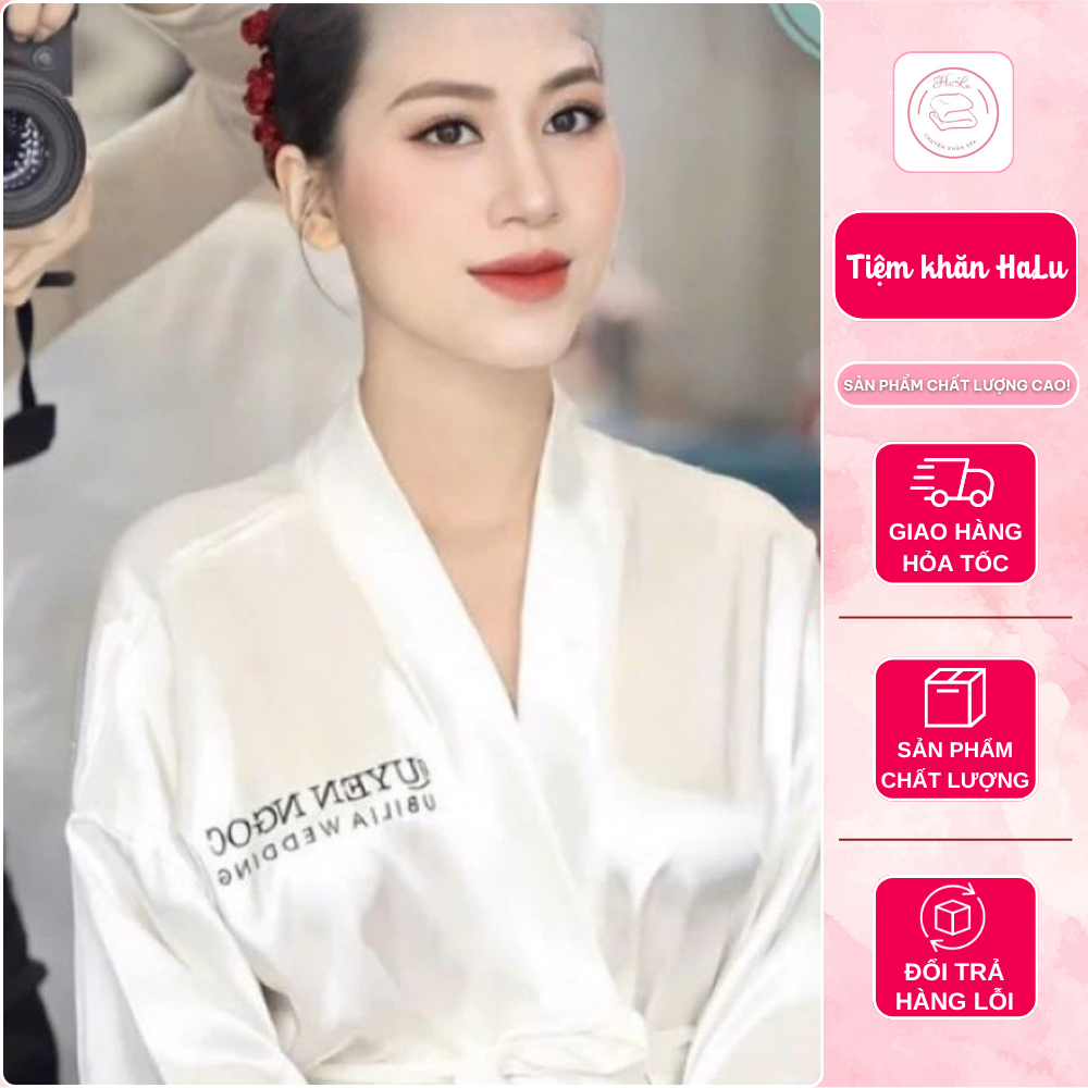 Áo choàng tắm phi lụa ⚡️𝗛𝗔̀𝗡𝗚 ĐẸ𝗣⚡️chất liệu phi lụa mềm mịn, thoáng mát phù hợp cho tiệm spa, khách sạn.