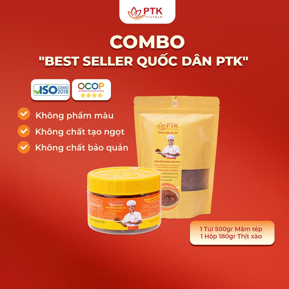 Combo PTK501 và PTK180 "Best Seller Quốc Dân " - Đặc Sản Việt Nam - Chuẩn ISO, OCOP 4 sao
