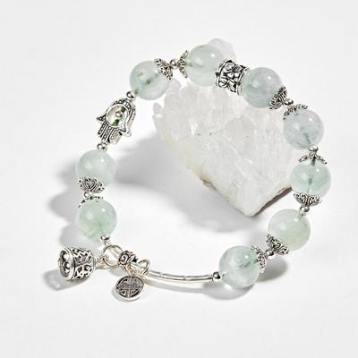 Vòng tay đá Thạch anh tự nhiên phối charm - Mẫu VC0810 - Ngọc Quý