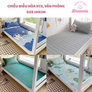 Chiếu điều hòa vải Tencel 1m x 2m tặng vỏ gối, chiếu điều hòa ký túc xá, chiếu điều hòa văn phòng