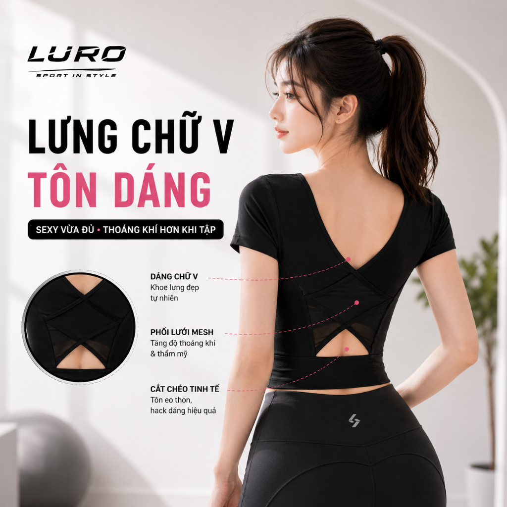 AC61 — Áo Croptop Thể Thao Khóa Kéo