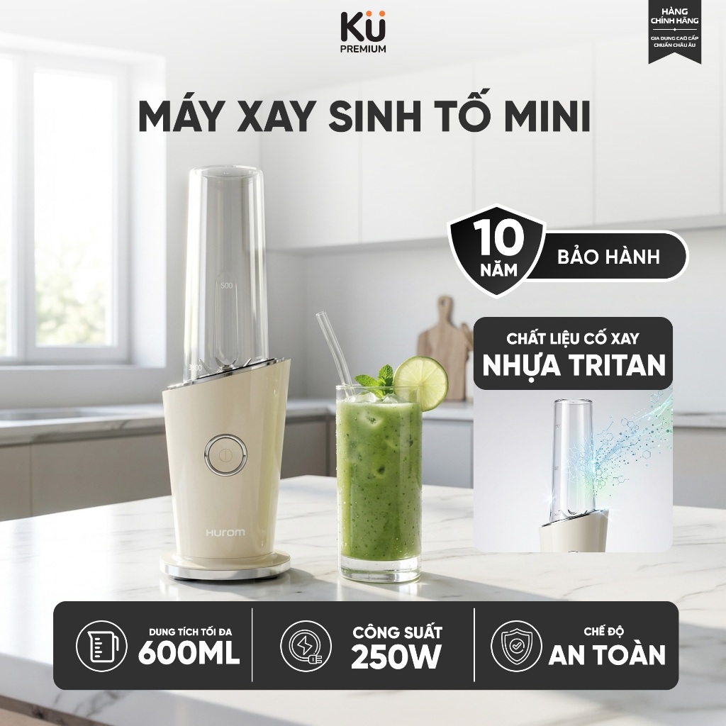 [HUROM] Máy Xay Sinh Tố Hurom Mini BL- C01FRD - 250W • Cối Tritan Không BPA • Xay Mịn Nhanh • Bh 3 N